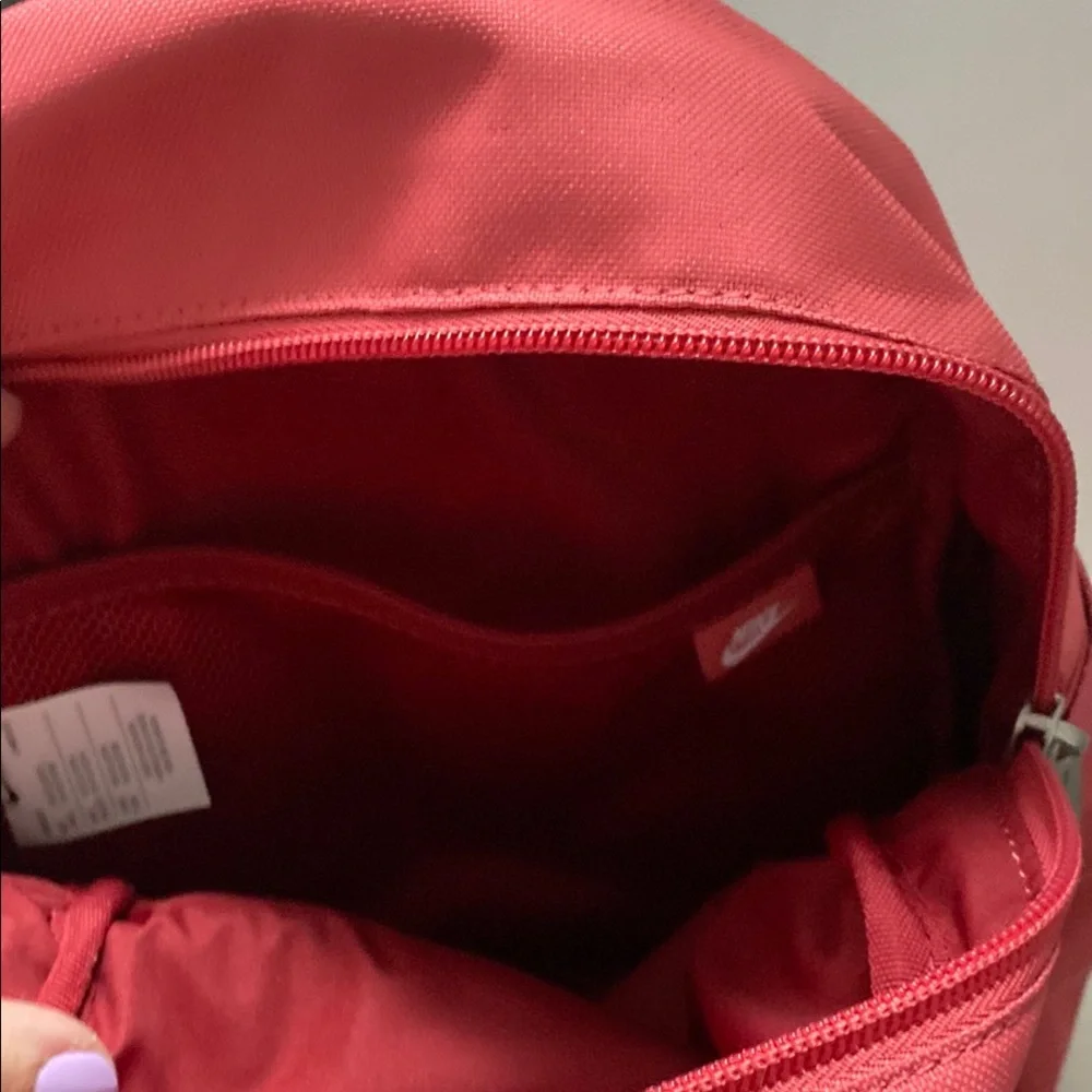 Nike Pink Futura 365 Mini Backpack. Size 10x8x4 inches. Gold Nike Swoosh. NWT